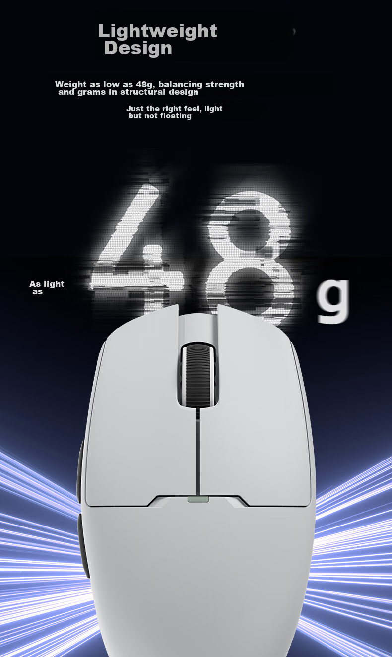 Aigo Youlong GM80 Plus Midnight Wired/wireless/tri-mode Gaming Mechanical Mouse for Office And Bluetooth Rechargeable Ergonomic Mouse for Small to Medium Hands 11
