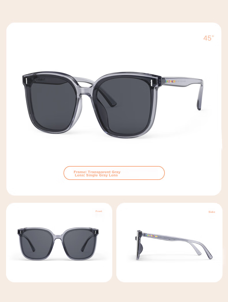 PARZIN Children's Sunglasses, Fashionable TR Square Frame Glasses for Boys And Girls, Outdoor Sun Protection Sunglasses for Ages 8-12 PZ21039 14