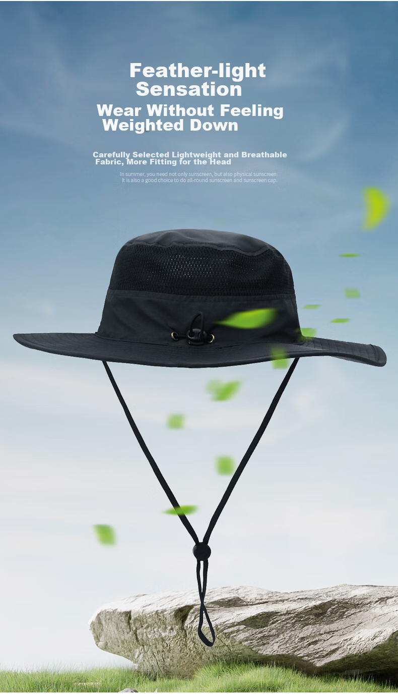 Zhanshuniao Lightweight Sun Hat, Thin And Wide Brim Summer Sun Protection Hat for Men, Fishing Bucket Hat, Outdoor Hiking Hat, Plus Size 10