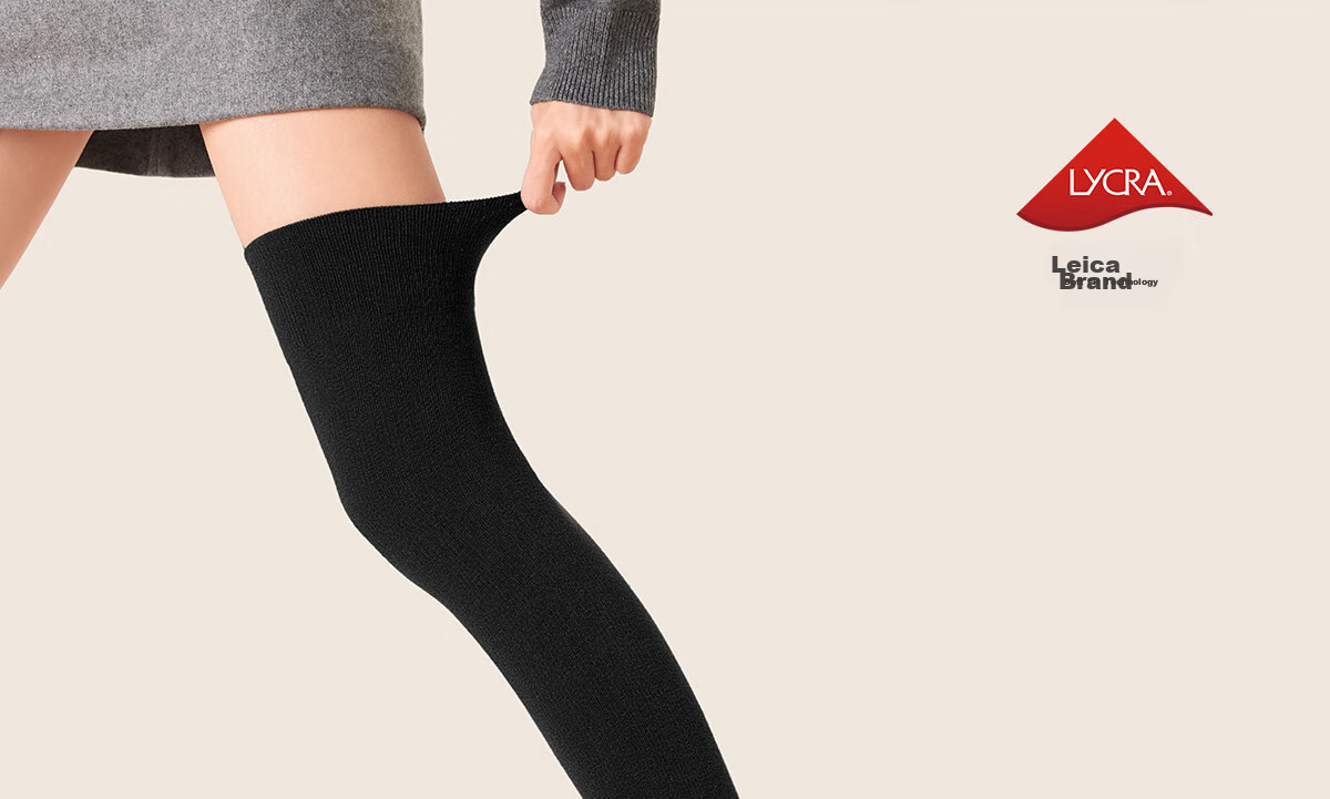 Mianzhuwu Knee-High Stockings for Women, Anti-Slip Thigh Slimming High Tube Socks for Autumn And Winter, 1 Pair 18