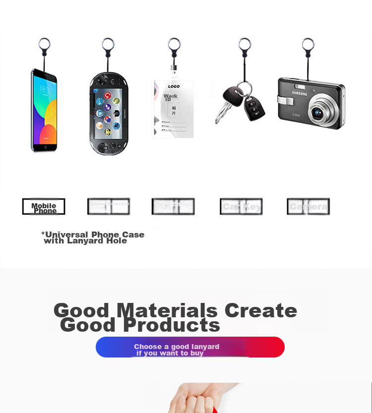 ESCASE Phone Lanyard, Phone Strap Pendant for Men And Women, Huawei P50 Apple 12 Phone Chain Neck Strap Accessory, Detachable USB Drive Keychain Multifunctional Ornament, Jazz Black 9