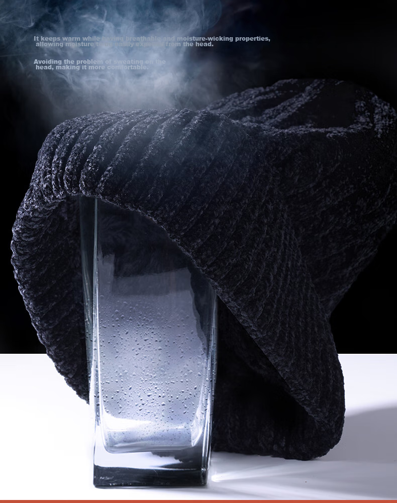 RED DRAGONFLY Men's Winter Hat, Warm Fleece-Lined Thick Knitted Cotton Cap, Windproof Cold-Resistant Balaclava for Cycling And Men's Pullover Woolen Hat 15