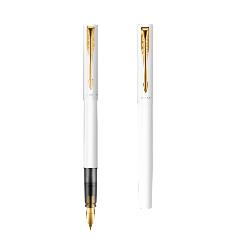 PARKER Fountain Pen Signature Pen Business Office Customized Gift for Men And Women Weiya XL Mother-Of White Gold Clip Ink Pen Mid-Autumn Festival Gift for Friends Baitiao Discount