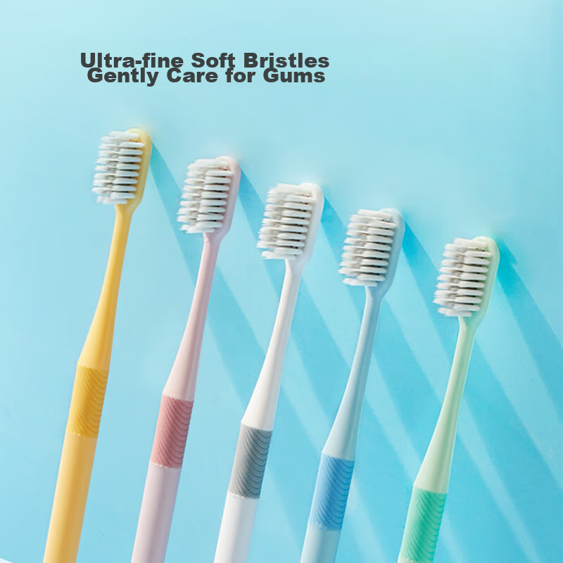 京东京造细丝护龈抗菌牙刷*10支装 超细高密植毛软毛成年人男女士专用