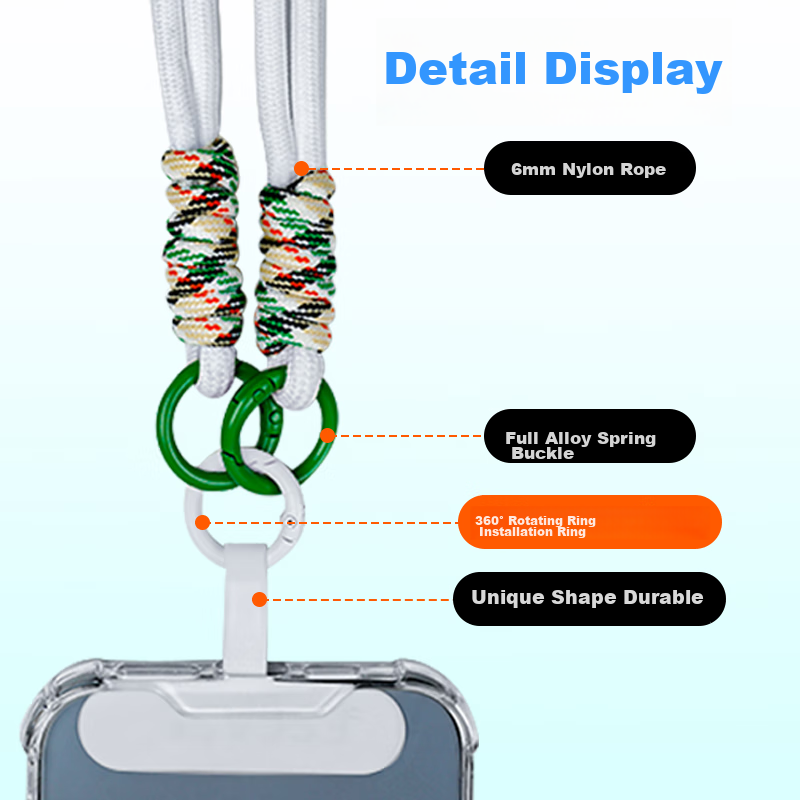 ESCASE Phone Lanyard Woven Wrist Strap Anti-Theft Handheld Strap Anti-Loss Pad Anti-Drop Outdoor Phone Case Suitable for Huawei Mate80 Apple IPhone17 MO70 Milkshake Pink 3