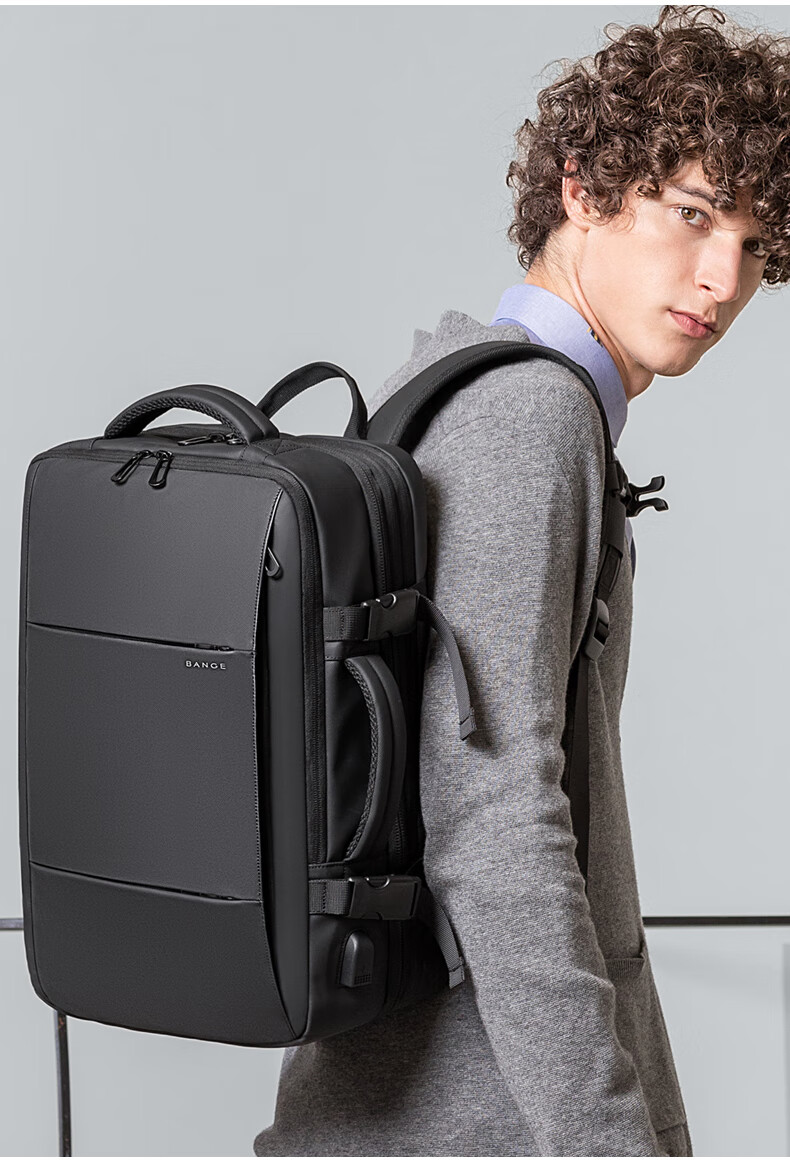 Bange Large Capacity Multifunctional Travel Bag, College Student Gift, 16-Inch Laptop Backpack, Black Small 5