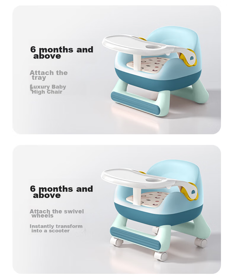 Beiyibaobei Children's Stool, Baby High Chair, Home Small Bench, Baby Dining Chair with Backrest, Low Chair, Dining Table Chair 4