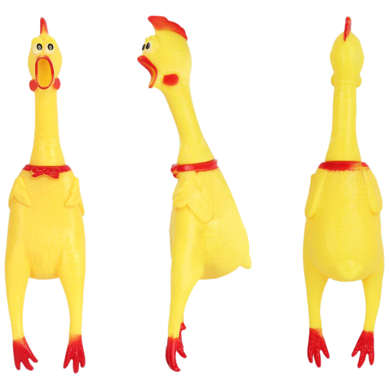 Huashimeng Squeaky Toy Chicken, Stress-Relief Sound-Making Chicken, Prank Toy, Large Size, Combat Chicken, 2-Piece Set
