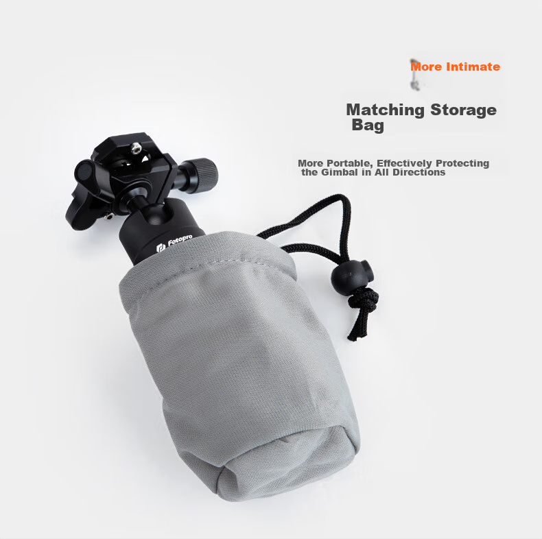 Fotopro 42QR, 3/8 Screw Hole, Dual Panoramic 360-Degree Rotation Camera Tripod Head, Compatible with Leica Cameras, Matte Gray Color 9