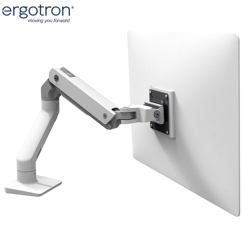 ERGOTRON HX Heavy-Duty Monitor Stand, Computer Stand, Rotating Arm, Desktop Screen Base, Height-Increasing Stand, Computer Desk (45-475 White)