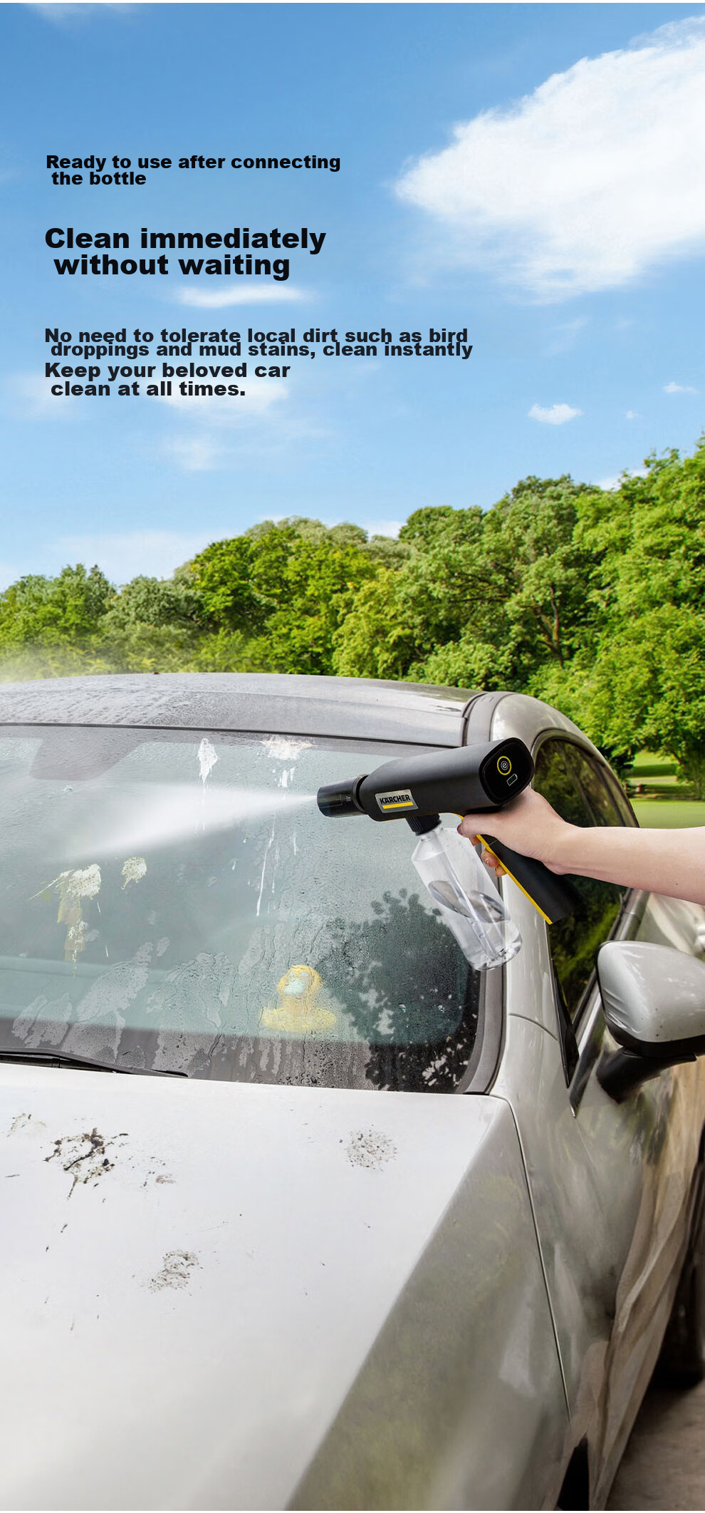 KARCHER German Wireless Car Washer, Car Washing Gun, Spray Gun, High-Pressure Water Gun, KHBAir [Major New Release] 2