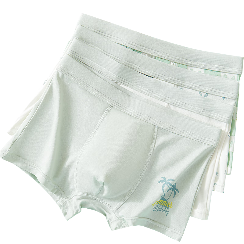 LangSha Children's Underwear, Boys' Underwear, Youth Modal Antibacterial Crotch Underwear, Middle School Students' Shorts, Baby Shorts, 4-Pack