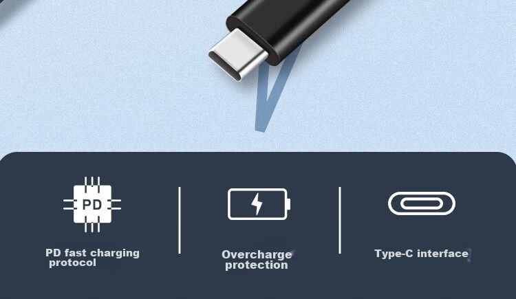 BIAZE Compatible with Dell, Lenovo Xiaoxin, HP, Xiaomi Laptops, 65W Charging Cable, Type-C to DC 4.0*17MM Thin Round Port, Trendy Power Adapter 2