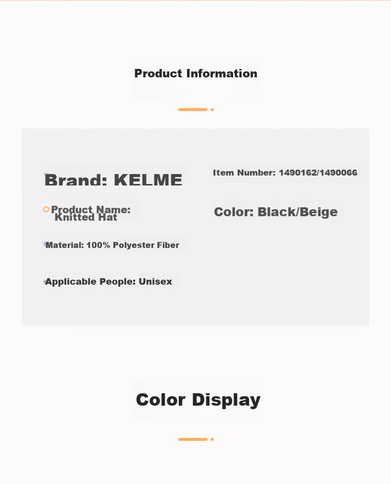 KELME Men's Hat, Autumn And Winter Wool Cap, Warm Sports Running Cold Hat, Skiing Hiking Mountaineering Cycling Windproof Knitted Hat 14
