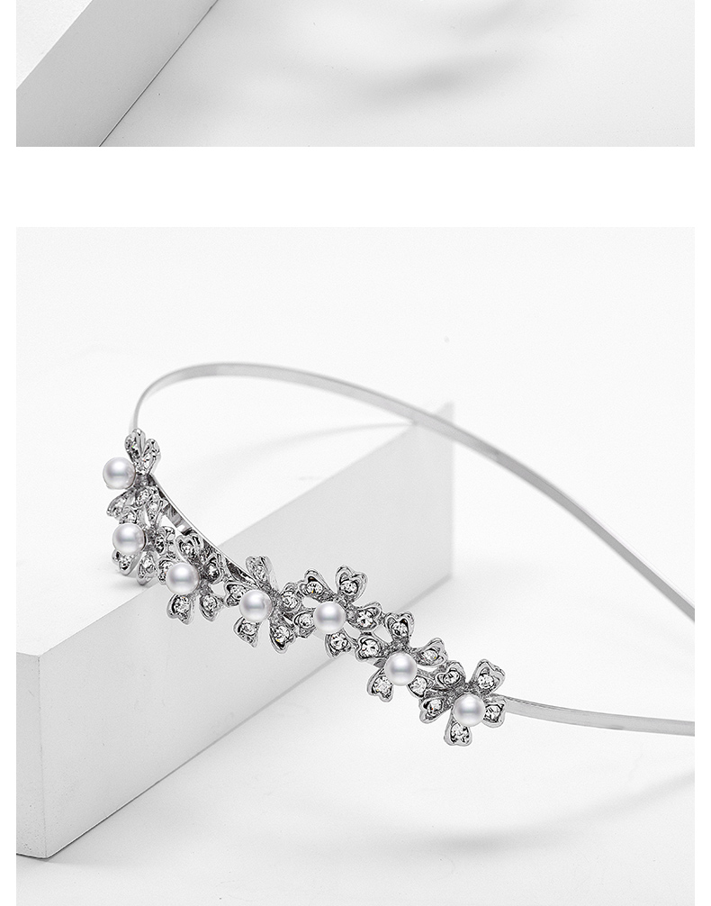 Royal Sasa Hair Accessories, Headbands, Hairpins, Alloy Imitation Crystal, Gold Color 11