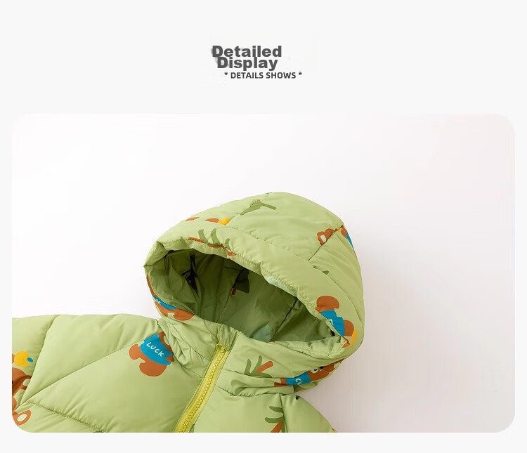 Dudu Kids Boys Thickened Cotton Jacket Baby Winter Coat Children's Cotton-padded Clothes Girls Cotton Coat Toddler Winter Wear Red 90 27