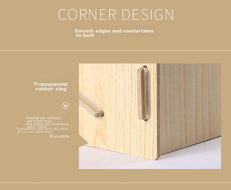 Jinlongxing Wooden Desktop Organizer Box with Multiple Compartments for Phone Storage, Office Meetings, Classroom Organization And School Supplies, 48 Slots 6