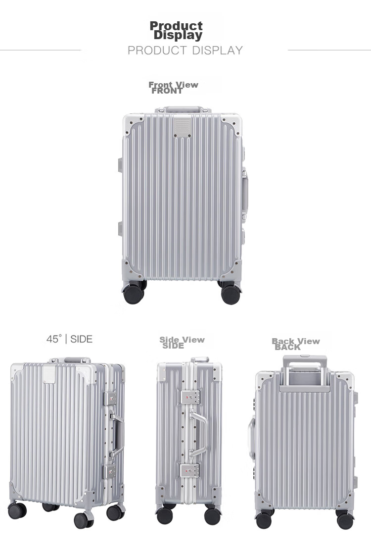 ELLE French Brand Suitcase, 22-Inch Aluminum Frame, Stylish Trolley Case with Spinner Wheels, TSA Combination Lock, Wear-Resistant Password Lock 3