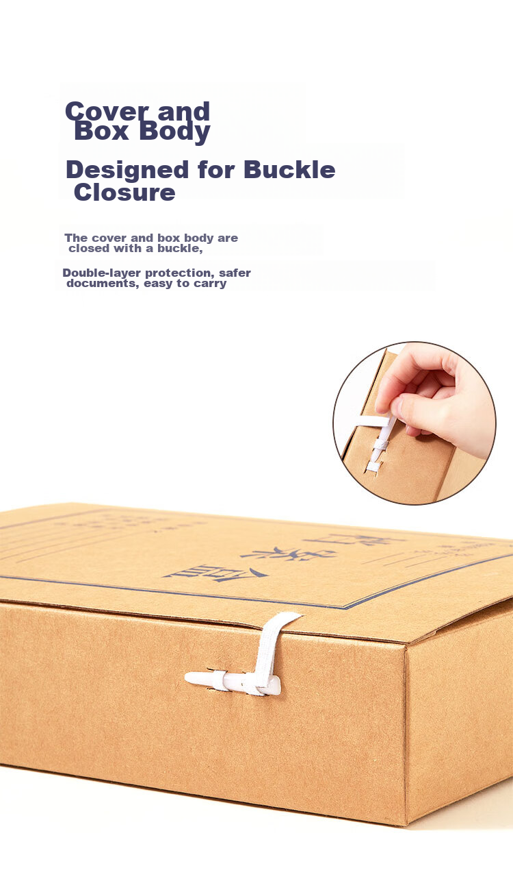 COMIX 10 Pieces 40mm Mixed Pulp 250g Kraft Paper File Boxes Document Storage Boxes for Party Building, Finance, Student Exam Storage EA1024-10 4