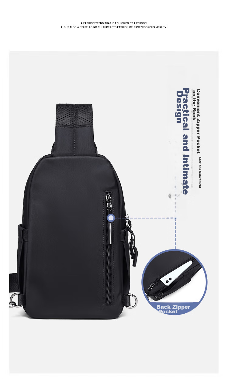 POLO Chest Bag, Men's Casual Shoulder Bag, Durable Waist Pack, Sports Crossbody Bag, Men's IPad Bag, Commuter Small Satchel 10