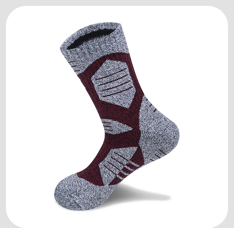 TFO 5th Generation Hiking Socks Breathable Outdoor Mountaineering Sweat-Wicking Sports Socks A2202491 Men's Light Gray L 3