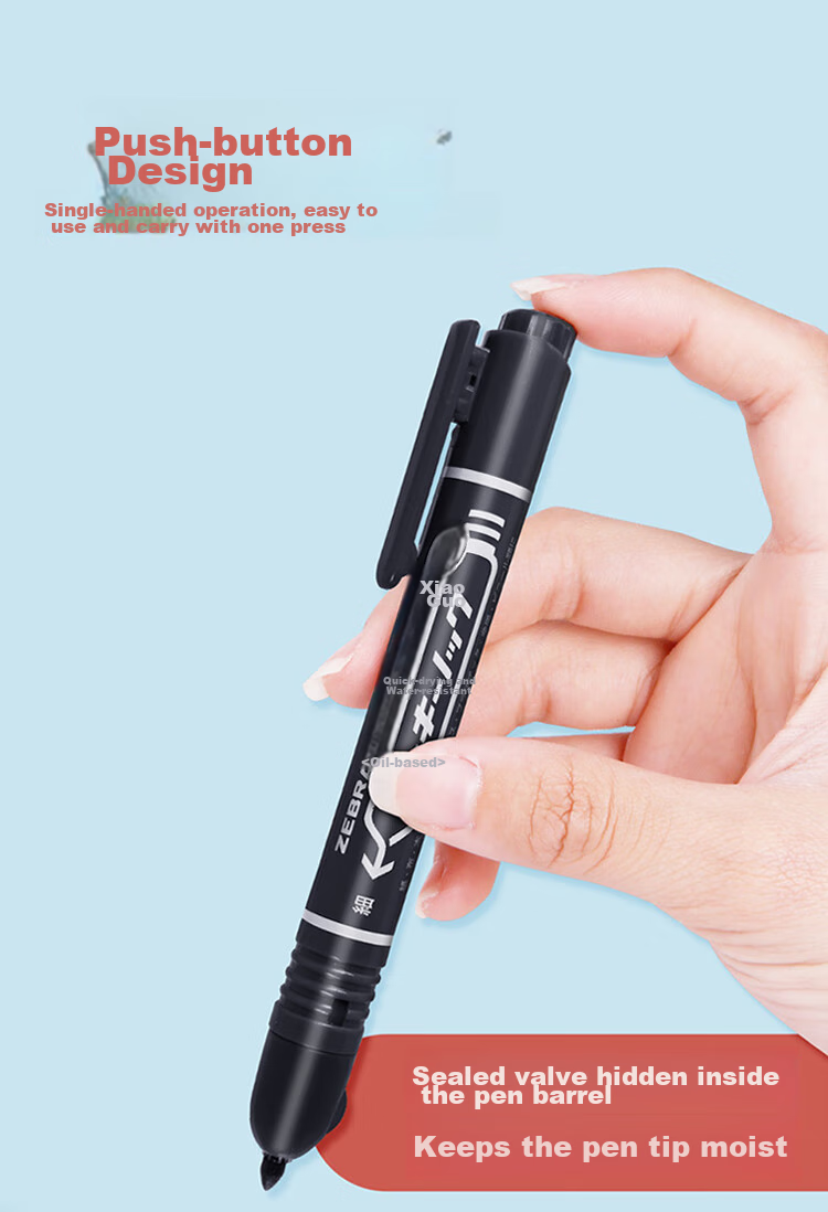 ZEBRA Retractable Marker Pen, Oil-Based Colored Marker/logistics Chalky Pen/signature Pen P-YYSS6 Red 3