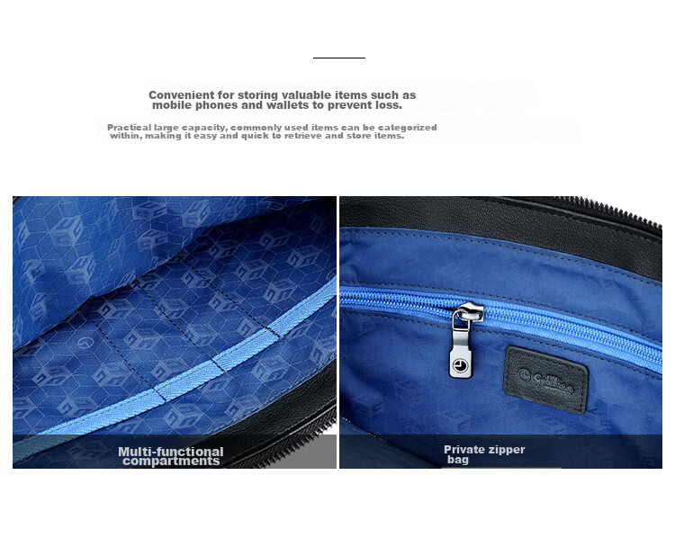 Goldlion Business Briefcase, Stylish PVC Men's Bag, Laptop Bag with Large Capacity, Horizontal Style Handbag, Birthday Gift 10