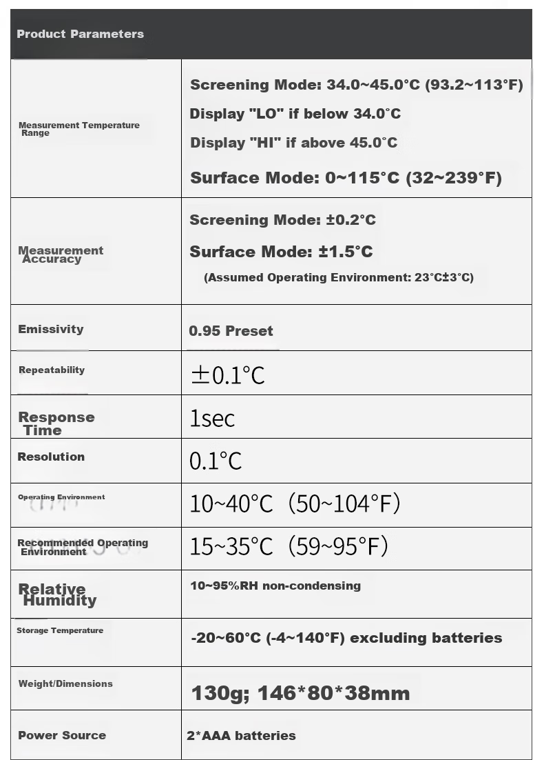 CEM Infrared Thermometer High Precision Industrial Grade Temperature Gun AS400+ Color Screen Digital Handheld Thermometer 4