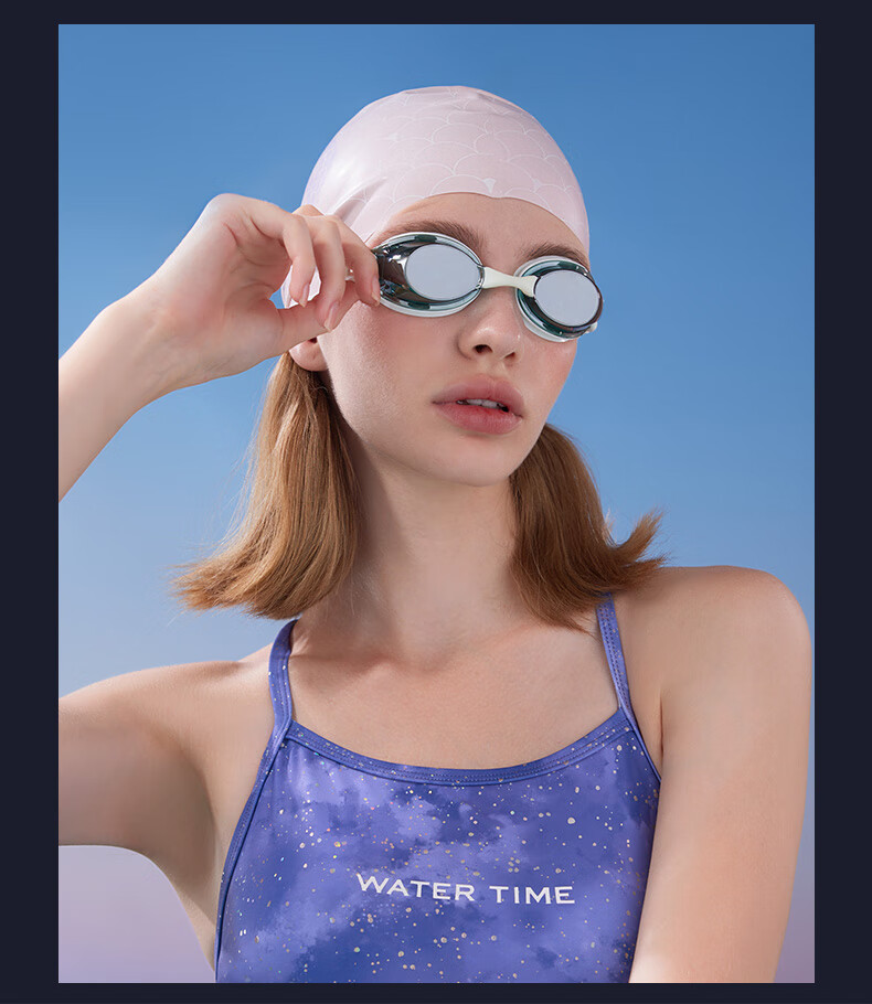 WATERTIME / Shuichuan Swimming Goggles, Waterproof And Anti-Fog Large Frame, Professional Comfortable Swimming Equipment for Men And Women, Iceberry Purple 6