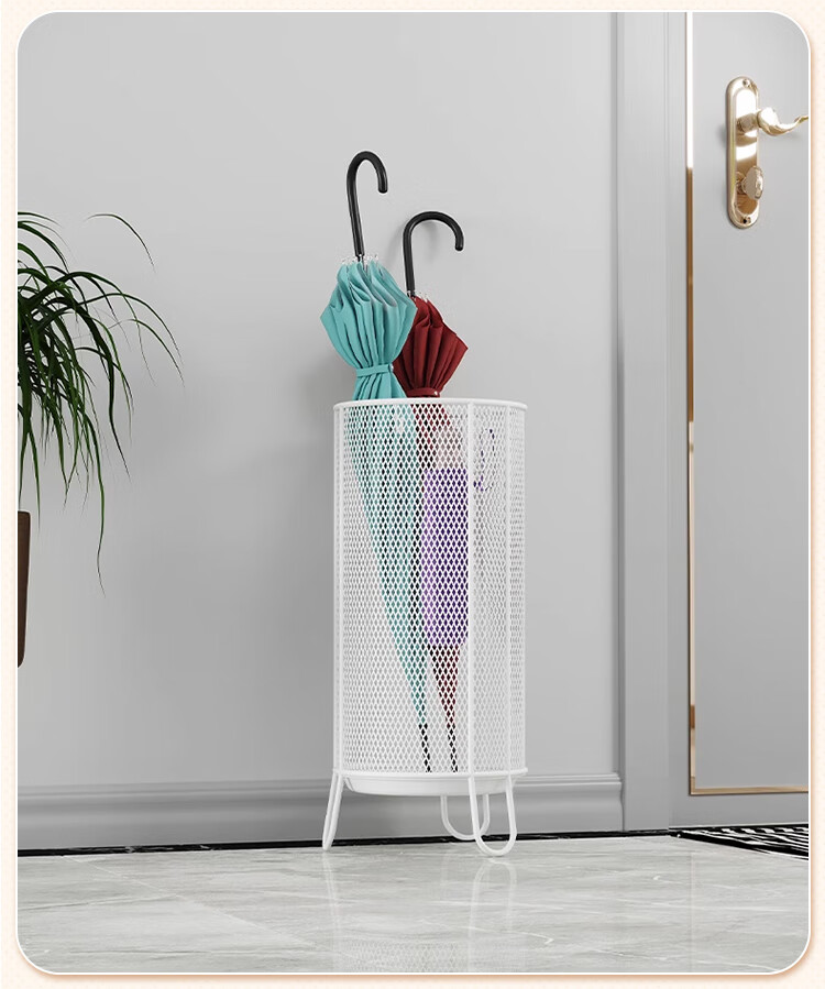 AEY Umbrella Storage Rack, Hotel Lobby Office Umbrella Holder, Hollow Umbrella Stand, Large Black 30*30*55 8