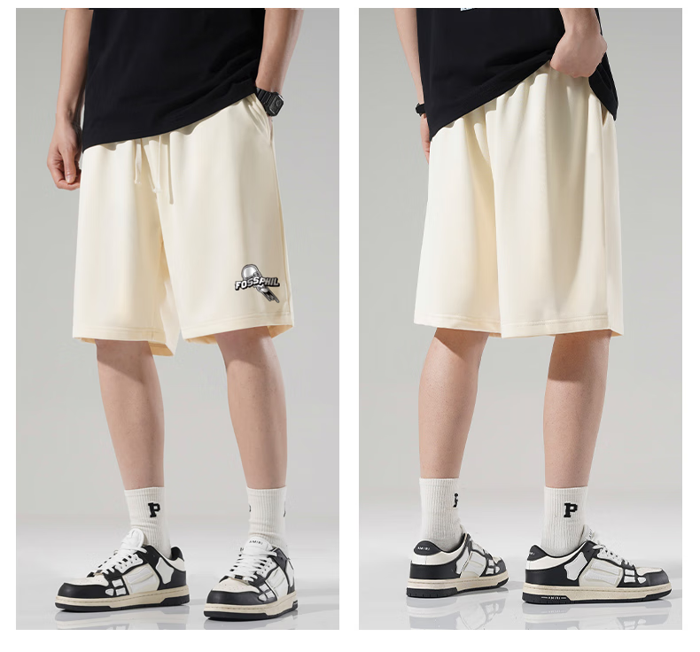 Foss Phil Men's Shorts, Summer Loose Casual Trendy Thin Beach Shorts, Sports Pants, Men's Trousers FPD01 Black 3XL 13