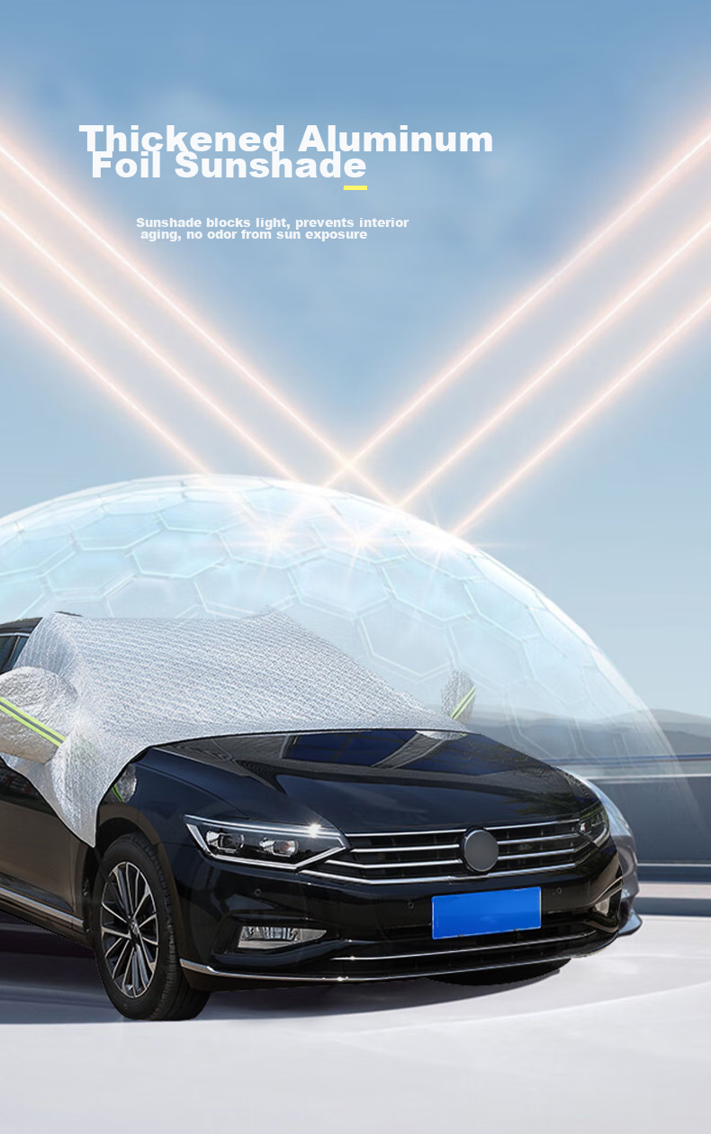 Boergai Car Sunshade, Vehicle Sun Umbrella, Sun Protection Shade, Windshield Cover, SUV-Specific Sun Visor, Heat Insulatio 5