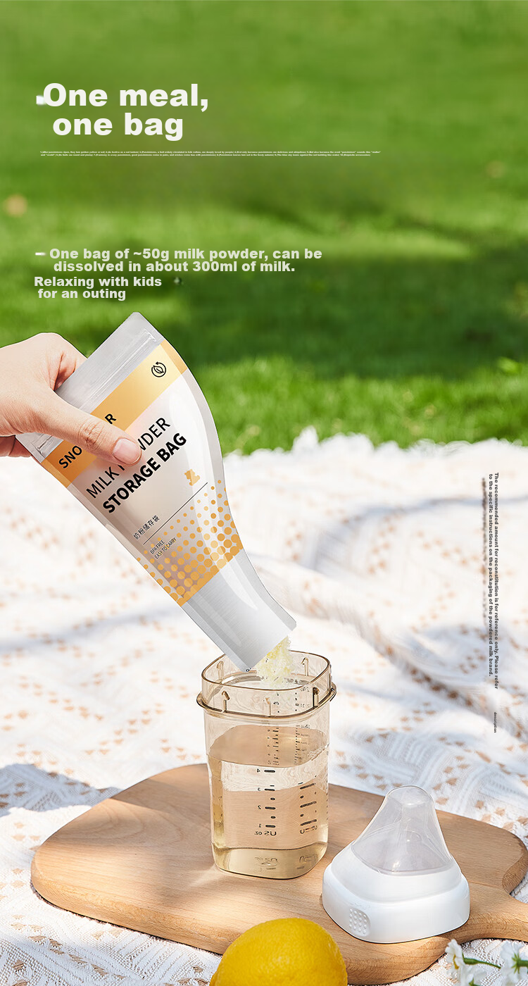 SnowBear Portable Disposable Milk Powder Storage Bags, Sealed Milk Powder And Breast Milk Preservation Bags for Outings, 30 Pieces, 08687 9