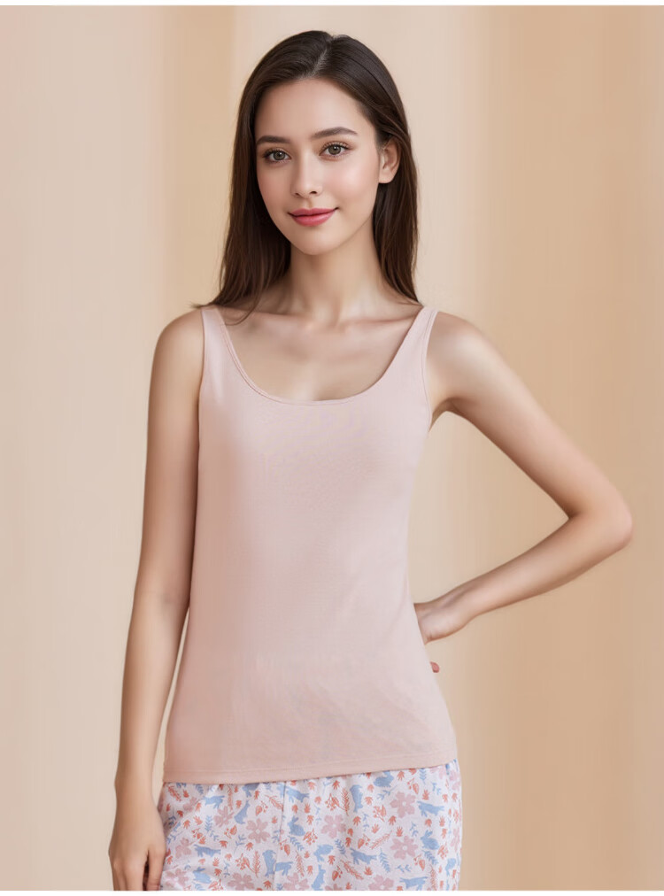 Yiershuang [3A Antibacterial] Women's Ribbed Tank Top Slim-Fit Undershirt, 1 Piece 19