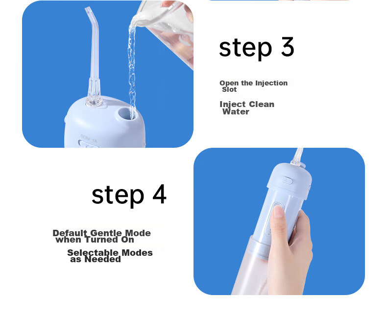BILESHI Portable Dental Irrigator Water Flosser for Teeth Cleaning And Tartar Removal, Suitable for Teenagers 12 Years And Above, Orthodontic Use, Gift for Boyfriend Or Girlfriend, Model 5260 Yellow 15