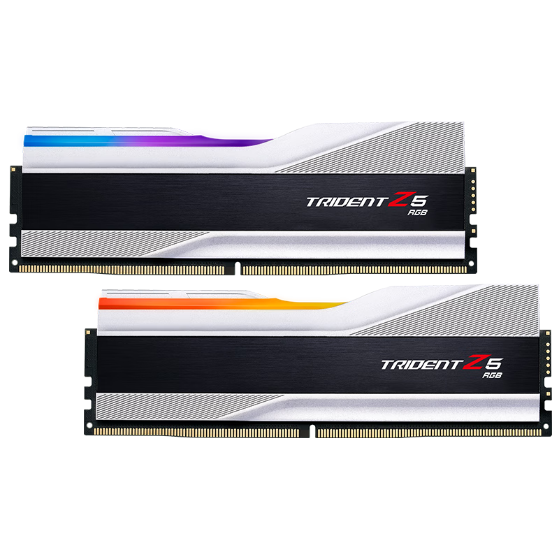 G.SKILL Ziqi (G.SKILL) 64GB(32Gx2) DDR5 6400 Desktop Memory Module - Trident Z RGB Light Bar (Tech Silver)/Intel XMP/C32