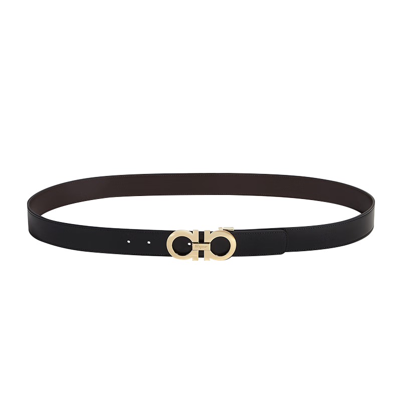 Ferragamo Men's Reversible Adjustable Gancini Leather Belt 0586940_C_95 Gift for Boyfriend