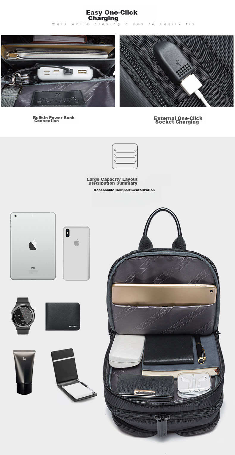 Bange Chest Bag for Men, Travel Shoulder Bag, Business Casual, Multi-Compartment, Large Capacity, Versatile, 11-Inch Tablet Crossbody Bag, Black 11