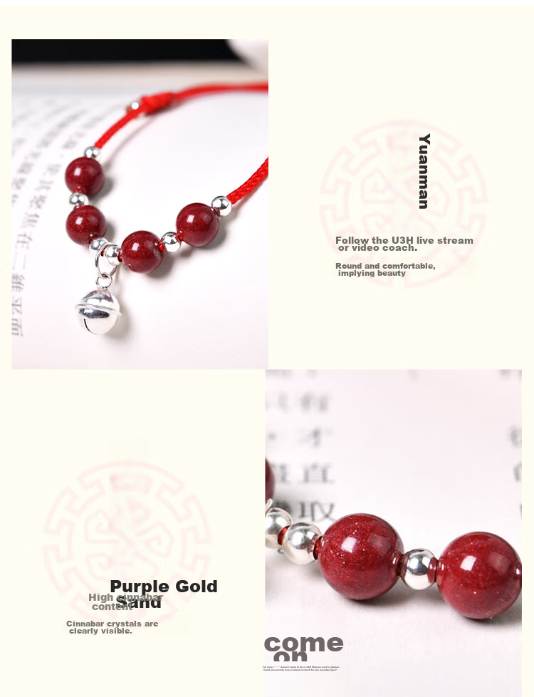 Lingfei Cinnabar Foot Chain with Bells, Red String Anklet, Horse Year Zodiac Year Holiday Gift for Girlfriend Or Wife, Birthday Present Certificate 4