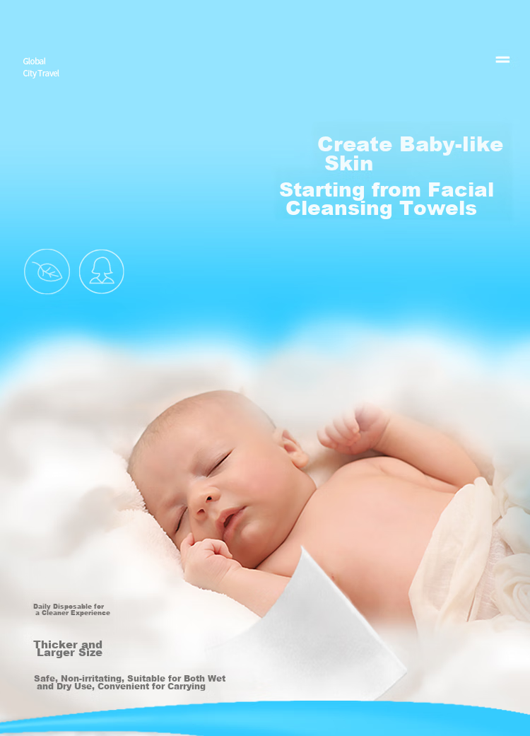 Grace Disposable Face Towels, Thick Pearl Texture Soft Towels, Beauty Cleansing Wipes, Face Cleaning Roll Towels, 3 Rolls 7