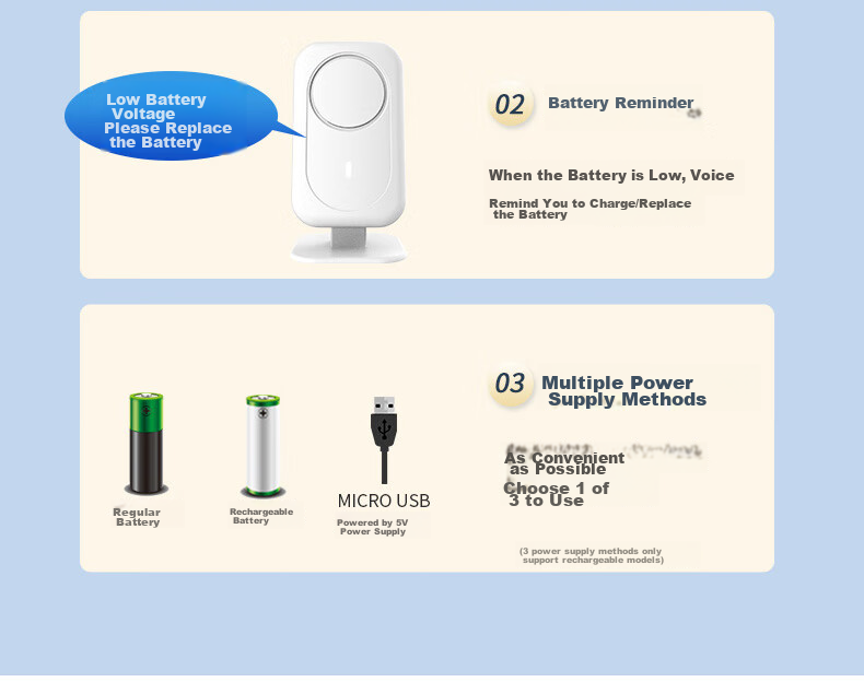 Dahong DH220-LH Dahong Customizable Entrance Store Welcome Sensor Doorbell, Wireless Split-Type Greeting Device 11