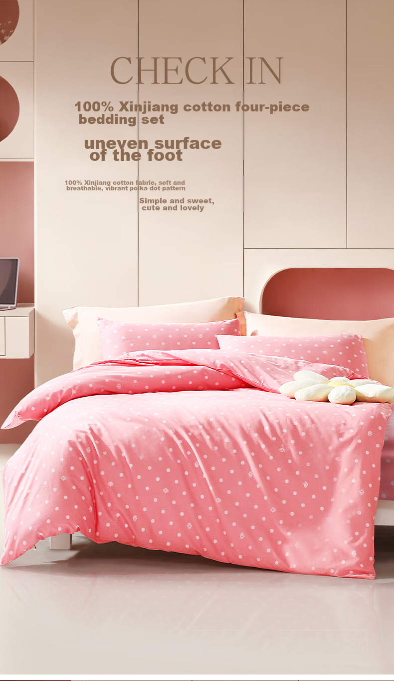FUANNA Student Bedding Set Dormitory Seven-Piece Set (Four-Piece Set + Duvet + Pillow Core + Mattress Pad) for 0.9-Meter Bed 3