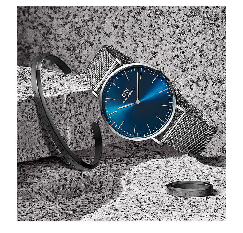 DanielWellington DW Ring for Women, Classic Couple Rings in Space Gray, Size 56, DW374 Birthday Gift for Girls 11