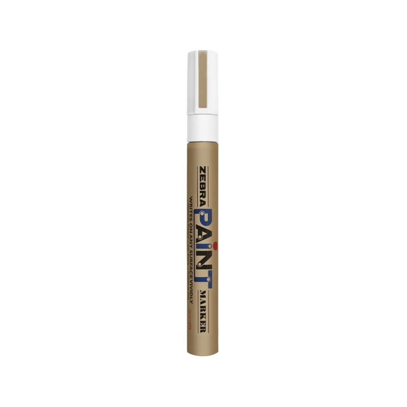 ZEBRA Paint Marker, Oil-Based Marker, Large Logistics Pen Signature Pen/Marker, PAINT-MOP Gold, Single Pe