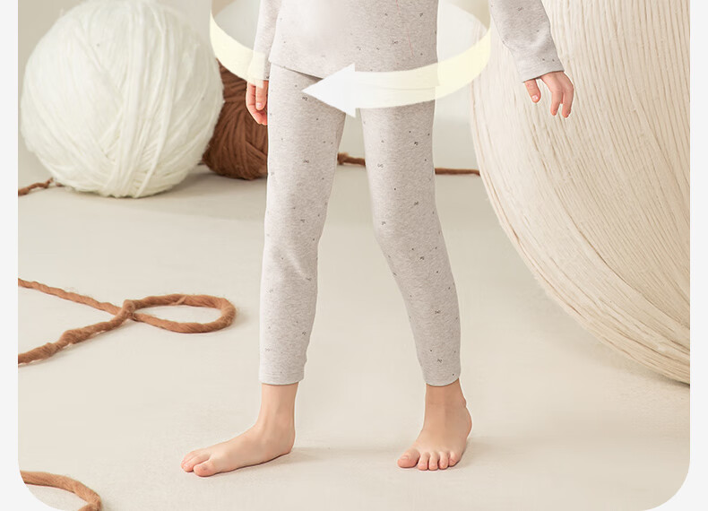 YING BO LUN Children's Autumn Underwear Set, Girls' Thick Cotton Thermal Top And Bottom, Warm Inner Wear for Older Kids, 85316 Colorful Pink, Size 150 16