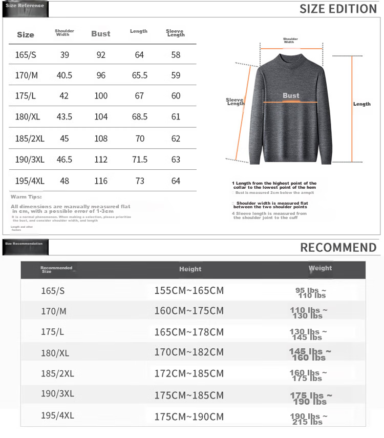 Hengyuanxiang 100% Wool Sweater for Men, Fine-Spun Machine Washable Pullover Turtleneck Base Layer, Pickled Green, 2XL (185) 10