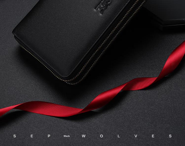 SEPTWOLVES Men's Clutch Wallet Genuine Leather Card Holder Large Capacity Anniversary Birthday Gift for Boyfriend Husband 3