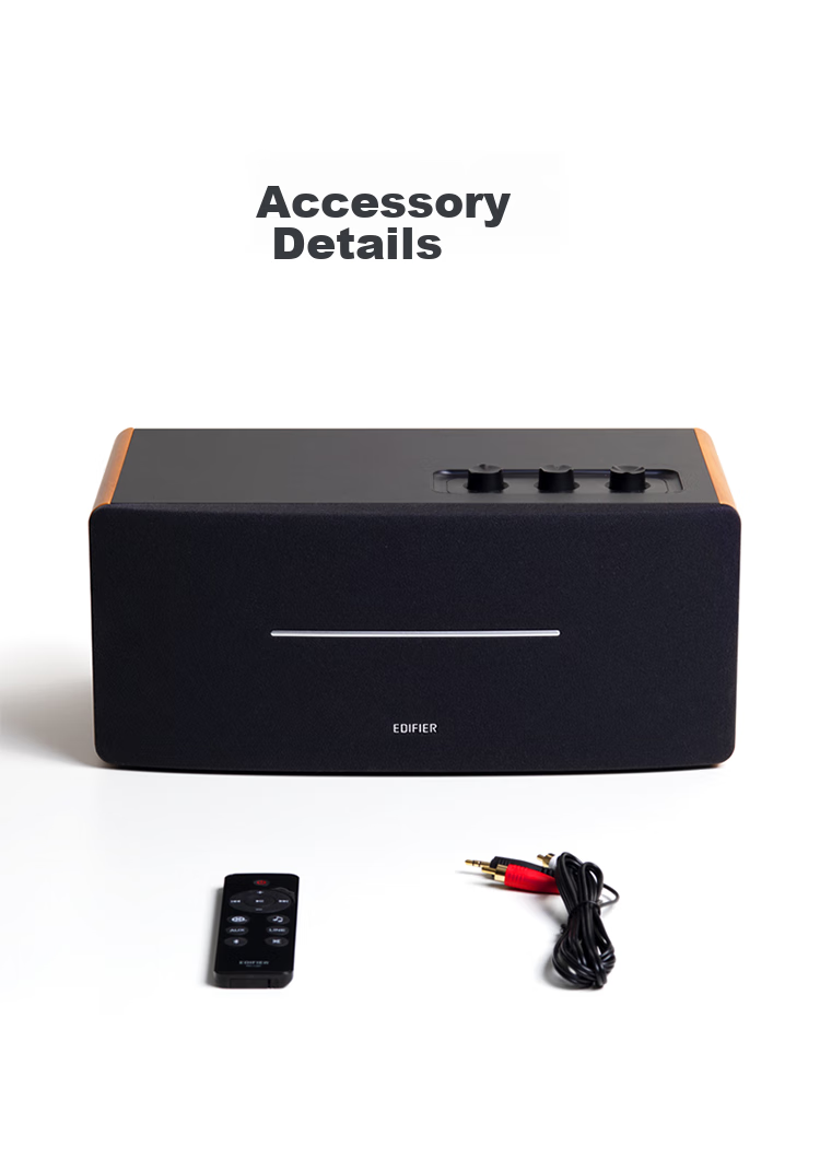 EDIFIER D12 2.0 Channel, Integrated Desktop Stereo Speaker, Wooden Computer Speakers, Bluetooth Speaker, Graduation Gift 12