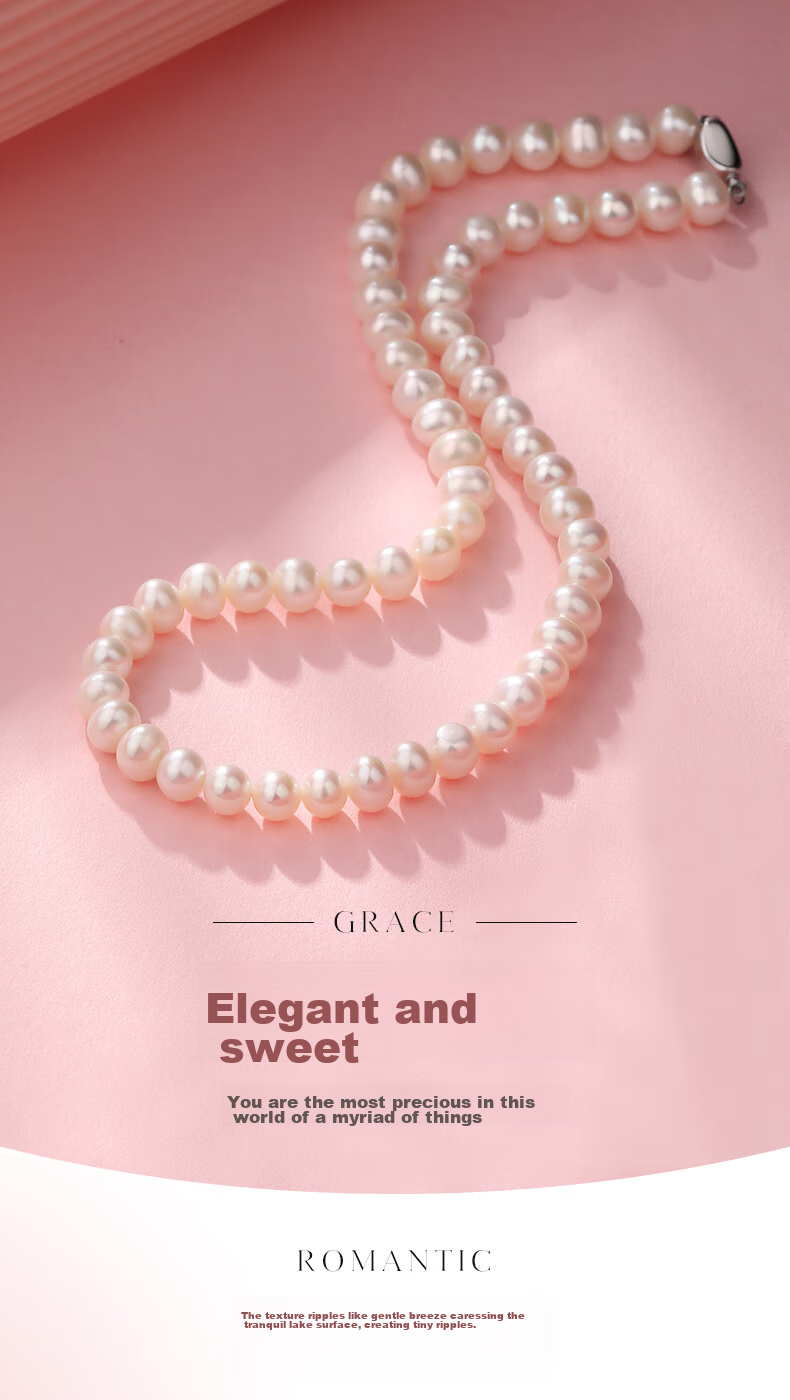 MANHE S925 Silver Freshwater Pearl Necklace for Women, 2026 New Light Luxury High-End Birthday Gift for Mom Or Girlfriend 1