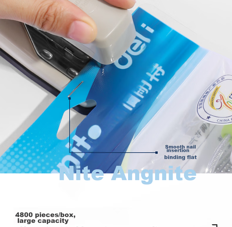 Deli 24/6 Factory High-Strength Long Industrial Staples, Office Staples, Single Box (4800 Pieces/box), Silver, Can Staple up to 25 Pages for Office Use, 0012L 8